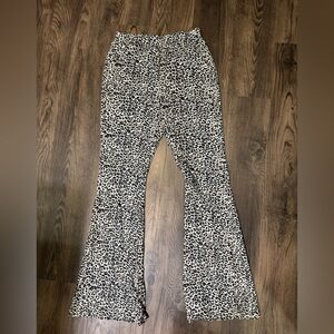 SHEIN Leopard Bell Bottom Pants